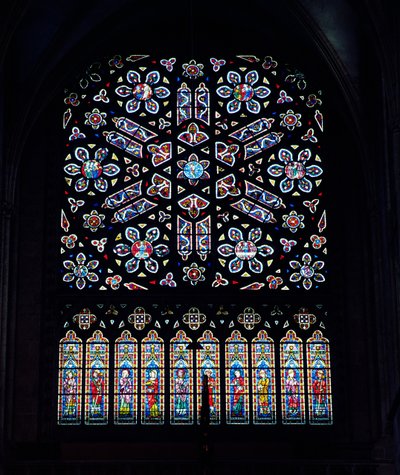 North Rose Window, c. 1270, Rebuilt 1887 by French School